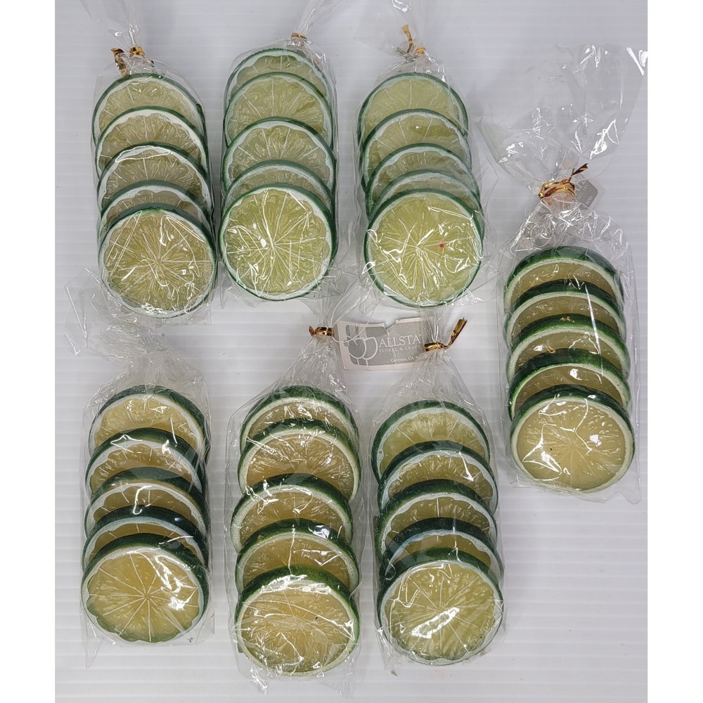 35 Pcs Artificial Lime Slices Realistic Fake Fruit for Decor Crafts Ashland NEW
